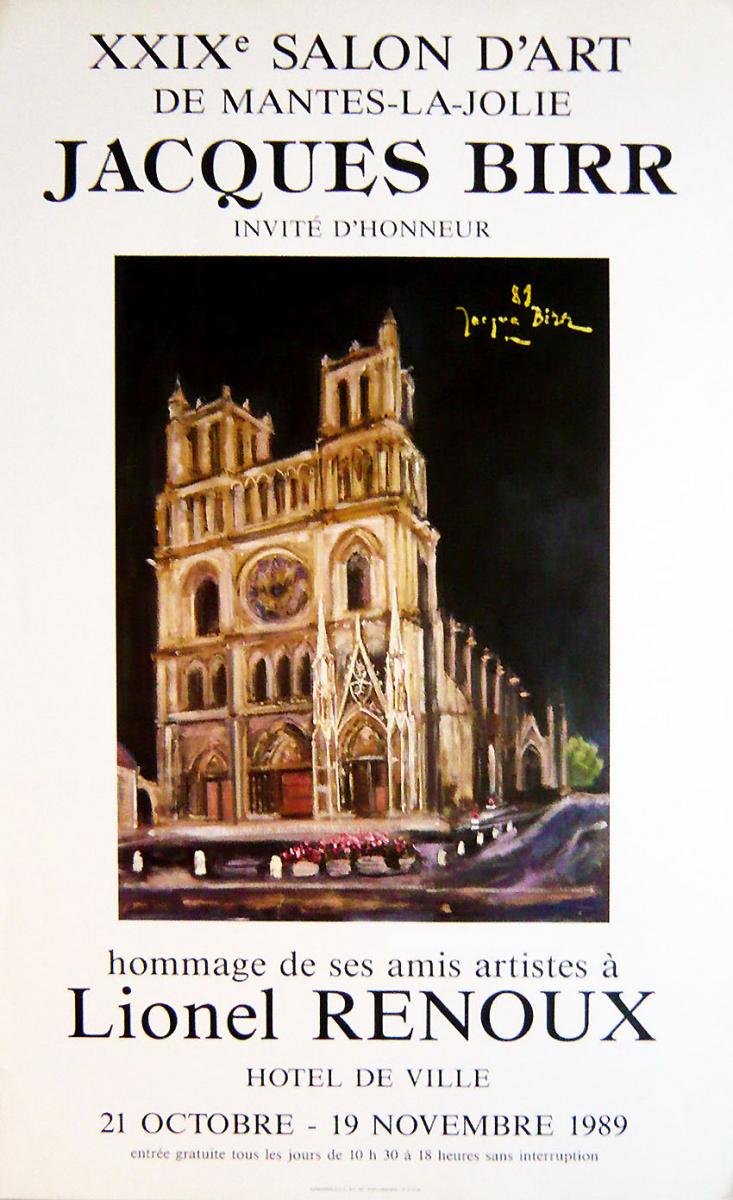 1989 -Affiche du XXIXème salon d'Art de MANTES LA JOLIE (78)