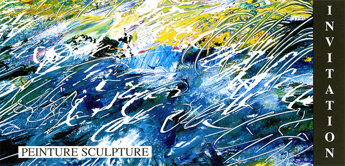 Carton d'invitation de l'exposition RIVES 96 - Peinture de Catherine Alexandre
