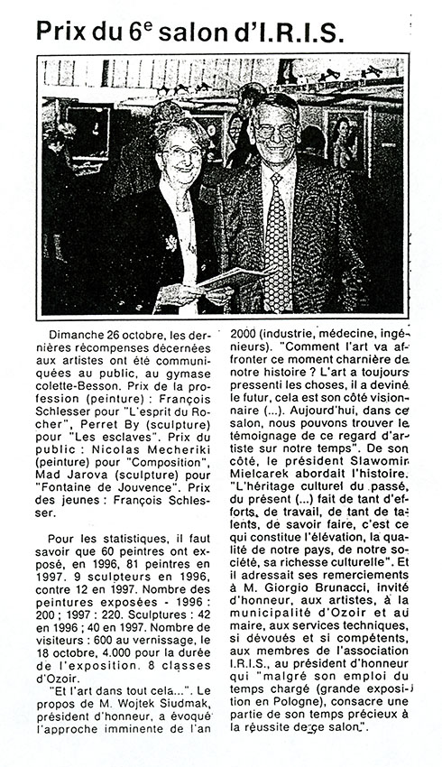 Article - Journal La République de Seine et Marne - 6è Salon de prestige "IRIS", OZOIR LA FERRIÈRE (77) 1997