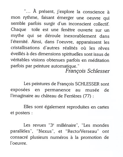 Catalogue - page 55 de François Schlesser - 10è exposition REGARDS SUR LES ARTS Collégiale Notre-Dame LAMBALLE (22) côte d'Armor Du 22 septembre au 18 octobre 2000