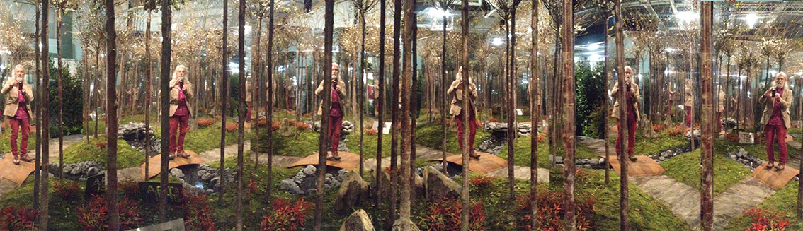 François Schlesser dans la Forêt aux Miroirs - 13ème SALON D'ART CONTEMPORAIN - Contemporary Art Fair EXPOSITION INTERNATIONALE D'ART VISIONNAIRE MAG (Montreux Art Gallery) MONTREUX - Suisse du 8 au 12 novembre 2017 ​