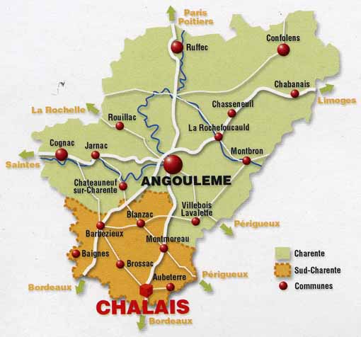 Plan pour venir à Chalais
