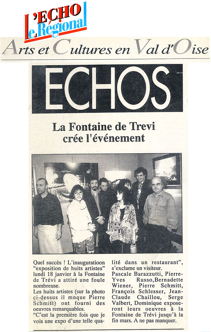 Article de Presse - L'Écho - Le Régional - Val d'Oise - janvier 1993