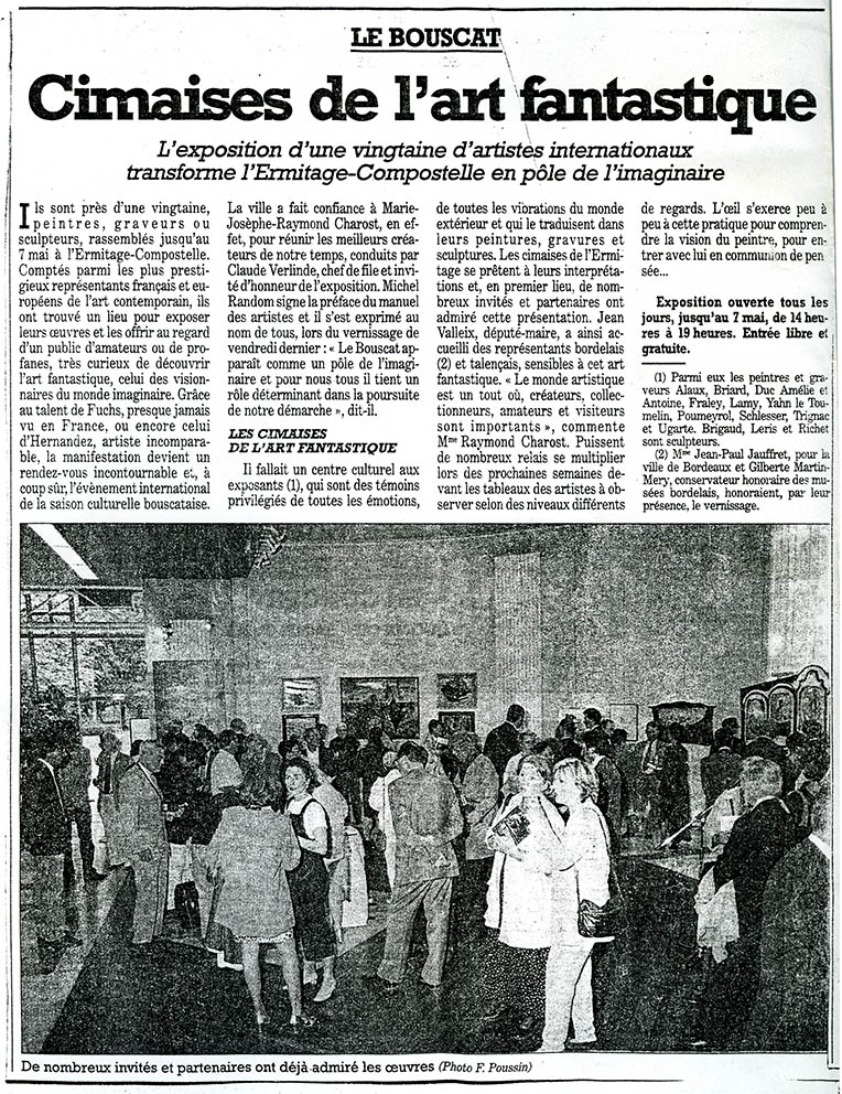 Article -  Exposition Ermitage Compostelle - Le Bouscat (33) 1997 - Journal Sud Ouest du mardi 22 avril 1997