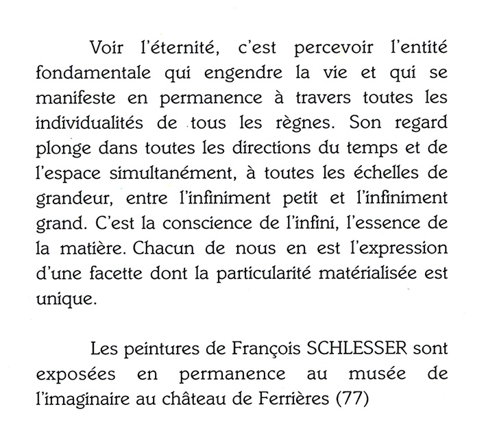 Page 42 du catalogue, texte de François Schlesser ©