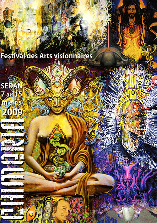 Carton d'invitation du Festival International des Arts Visionnaires CHIMERIA 2009